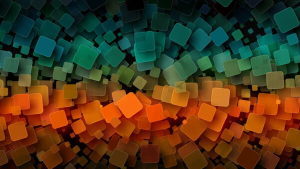 Wallpaper Orange, Blue, Abstract, Art, Illustration, Desktop, Digital, Mobile, And