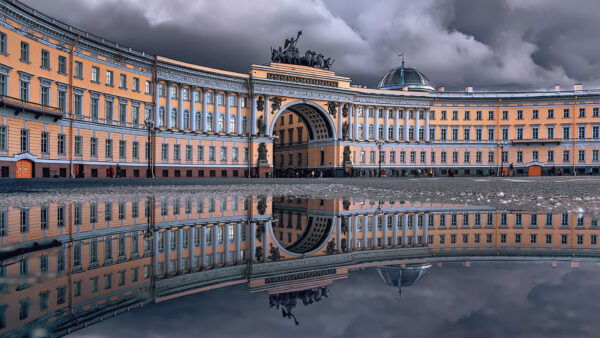 Wallpaper With, Desktop, Russia, Reflection, Square, Palace, Travel, Building, Architecture, Petersburg, Saint