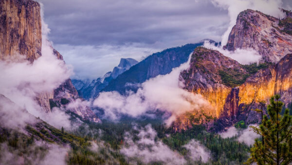 Wallpaper National, Cloud, Park, Yosemite, Covered, Nature, Mountains, Desktop