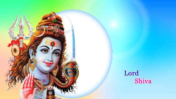 Wallpaper Bholenath, Shiva, Colorful, Background, Lord