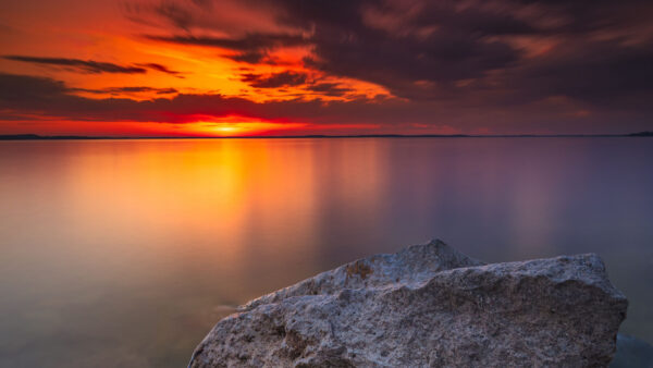 Wallpaper Stones, Desktop, Nature, Under, Ocean, Mobile, Orange, Cloudy, Black, Sky, Water