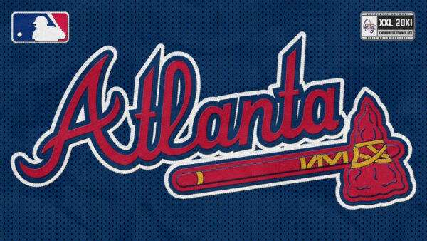 Wallpaper Atlanta, Desktop, Red, With, Braves, Word, Background, Color, Blue