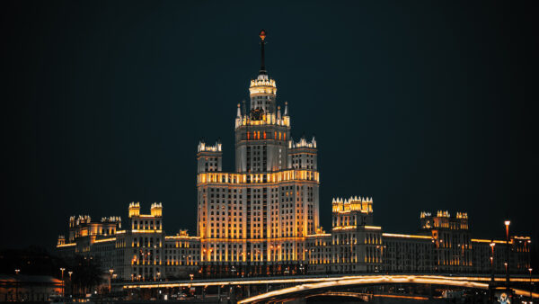Wallpaper Travel, Moscow, Building, Night, Architecture