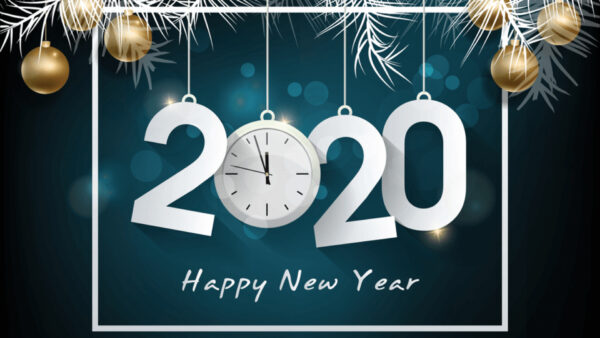 Wallpaper 2021, Year, Ornaments, With, Bauble, New, Desktop, Happy
