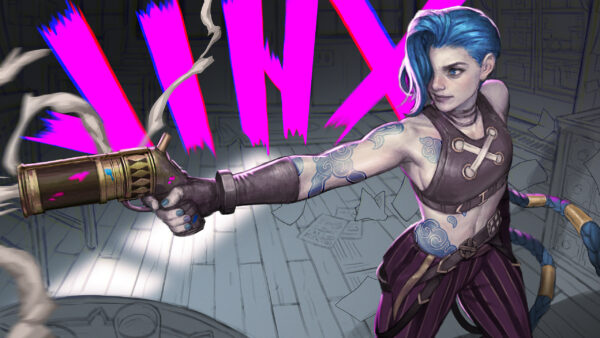 Wallpaper Blue, League, Hair, Legends, Short, Jinx