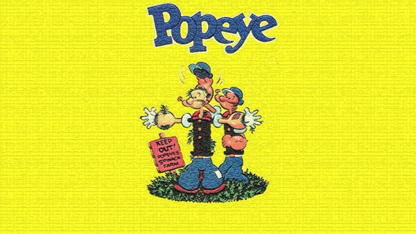 Wallpaper Dark, Background, Popeye, Yellow