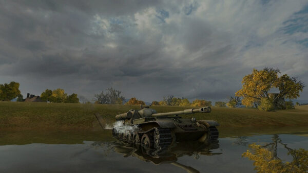 Wallpaper And, World, With, Games, Tanks, Green, Small, Grass, Bakground, Desktop, Sky, Water, Cloudy, Hill, Tank