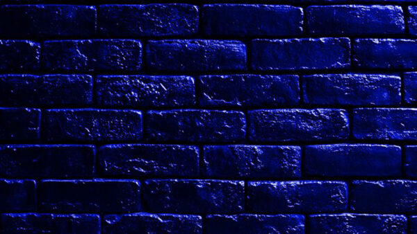 Wallpaper Closeup, Brick, Brickwall, Dark, Blue