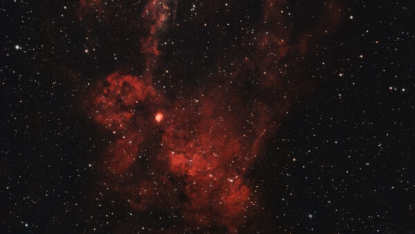 Wallpaper Nebula, Stars, Claw, Lobster, Sky, Space, Glow, Red