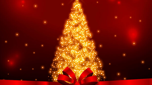Wallpaper Lights, Decoration, Red, Background, Christmas, Tree