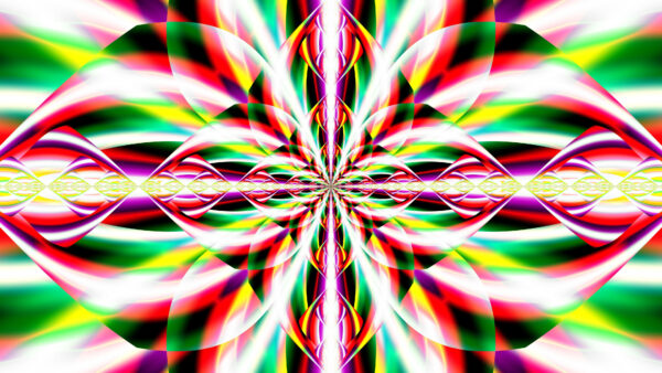 Wallpaper Rays, Pattern, Fractal, Red, Purple, Abstract, Desktop, Yellow, Mobile, Green, Abstraction