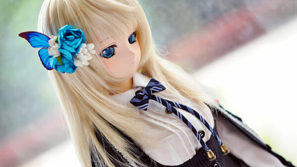 Wallpaper Eyes, Wearing, Hair, Blue, Uniform, Cute, White, Doll