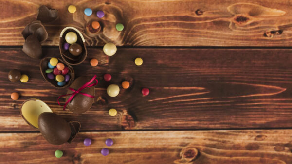 Wallpaper Easter, Cookies, Eggs, Happy, Chocolates, Brown