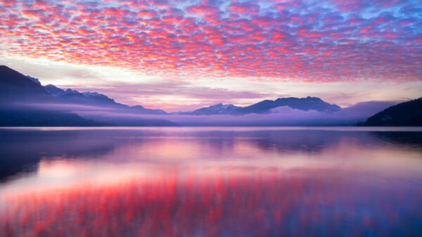 Wallpaper Landscape, Clouds, Pink