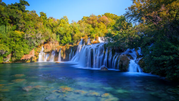 Wallpaper Desktop, Croatia, Waterfalls, Nature
