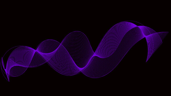 Wallpaper Black, Waves, With, Desktop, Purple, Abstract, Background