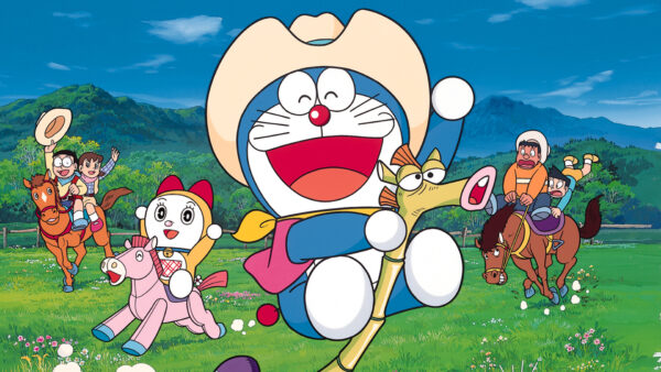 Wallpaper Funny, Friends, Doraemon, Horse, And