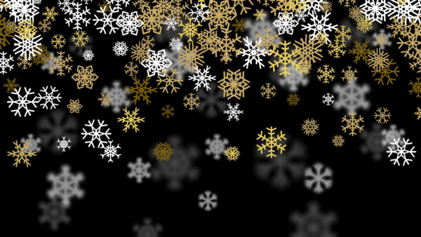 Wallpaper Light, Snowflake, White, Artistic, Yellow, Mobile, Desktop