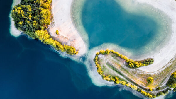 Wallpaper Mobile, Sand, View, Ocean, White, Top, Desktop, Nature, Trees, Island