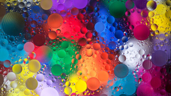 Wallpaper Colorful, Paint, Bubbles, Water, Abstraction, Abstract