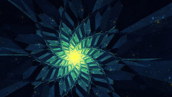 Wallpaper Abstraction, Green, Fractal, Design, Abstract, Flower, Yellow