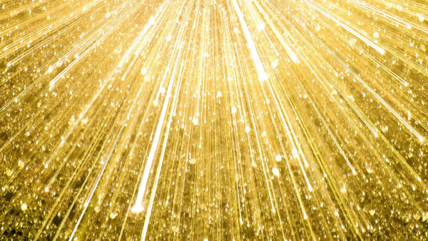 Wallpaper Glittering, Falling, Gold, Lights