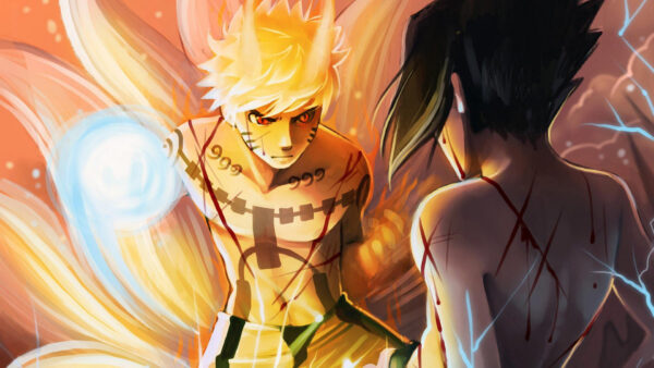 Wallpaper Naruto, Sasuke, Rasengan