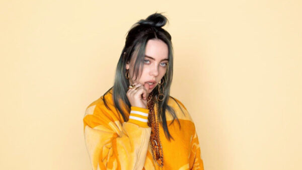 Wallpaper Dress, Yellow, Wearing, Billie, Eilish