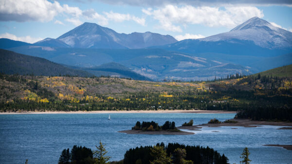 Wallpaper Trees, Autumn, Landscape, Slope, River, Colorful, Mountains, Nature, View