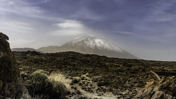 Wallpaper Mountain, Stones, Bushes, Nature, Desert