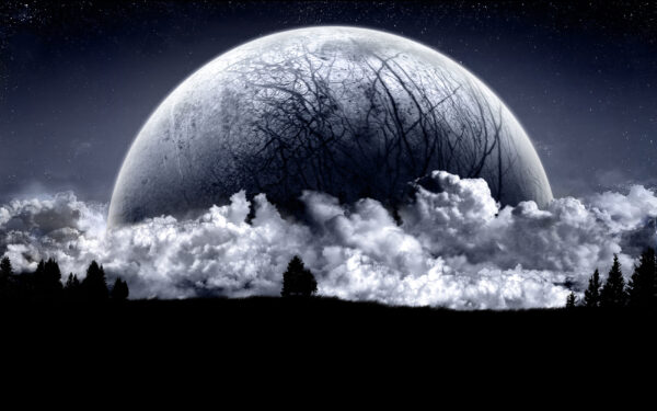 Wallpaper Moon, Dark