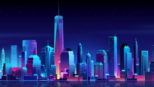 Wallpaper Desktop, Vaporwave, City