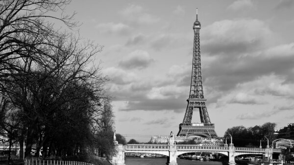 Wallpaper Desktop, Tower, Eiffel, Travel, Paris, Bridge, And, White, Black