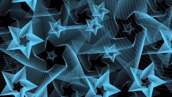 Wallpaper Desktop, Geometry, Star, Blue, Abstract