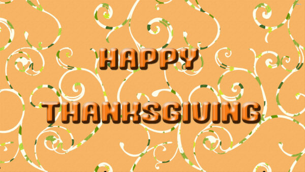 Wallpaper Light, Thanksgiving, Orange, Background, Word, Happy, Desktop