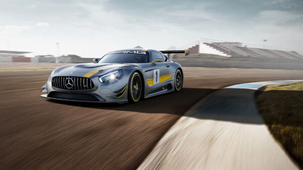 Wallpaper Silver, Mercedes-Benz, GT3, Race, AMG, Car, Cars