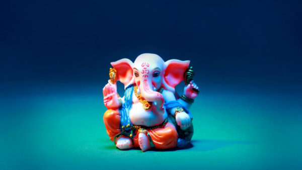 Wallpaper Blue, Background, Cute, Desktop, Statue, Ganesh