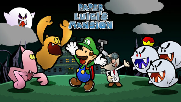 Wallpaper Games, Paper, Mansion, Luigi