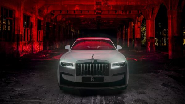 Wallpaper Ghost, Rolls, 2022, Royce, Cars, Black, Badge