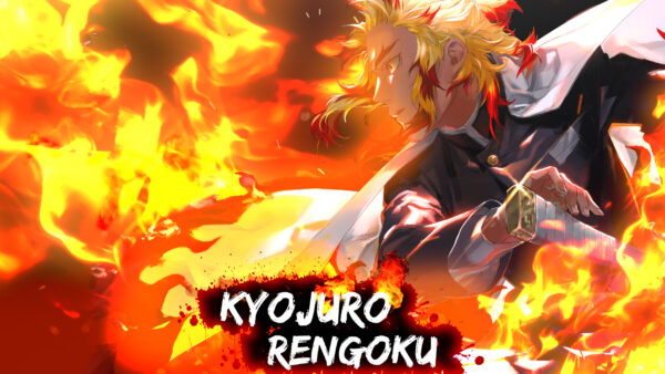 Wallpaper Rengoku, Kimetsu, Flame, Yaiba, Slayer, Demon, Kyojuro