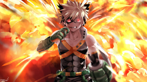 Wallpaper Fiery, Katsuki, Academia, Background, Hero, Bakugo