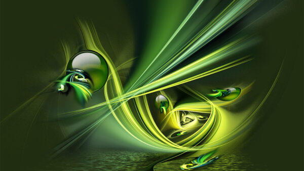 Wallpaper Abstraction, Green, Lines, Trippy, Fractal